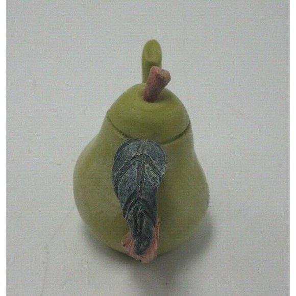 Green Teapot Leaf Handle Ornament Miniature CA 950 C - Picture 3 of 8